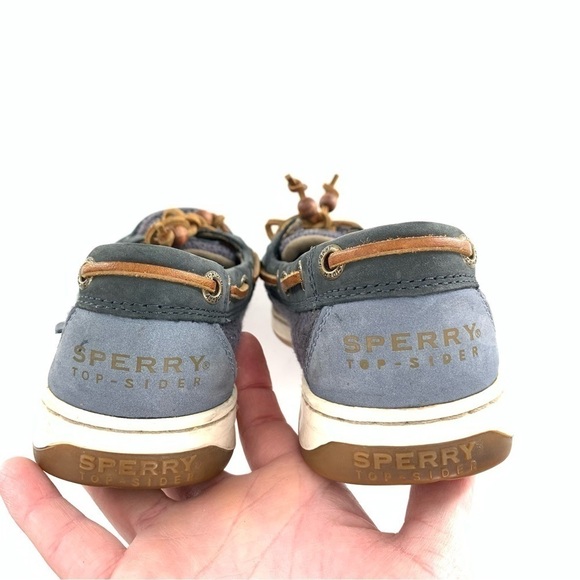 Sperry womens flats size 6.5 navy blue suede lace up preppy boat shoes - Picture 12 of 13